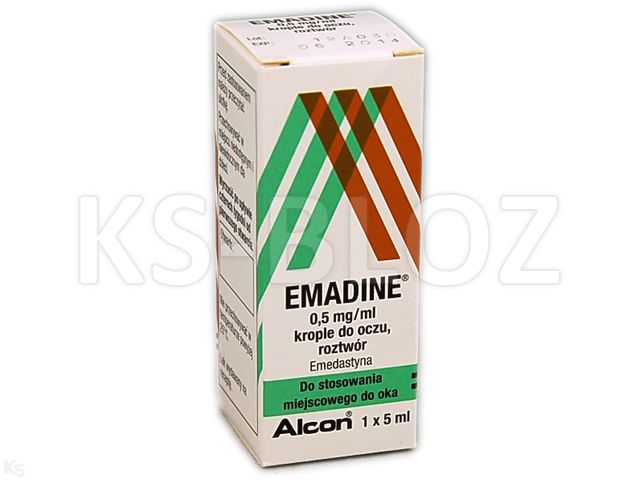 Emadine interakcje ulotka krople do oczu 500 mcg/ml 5 ml