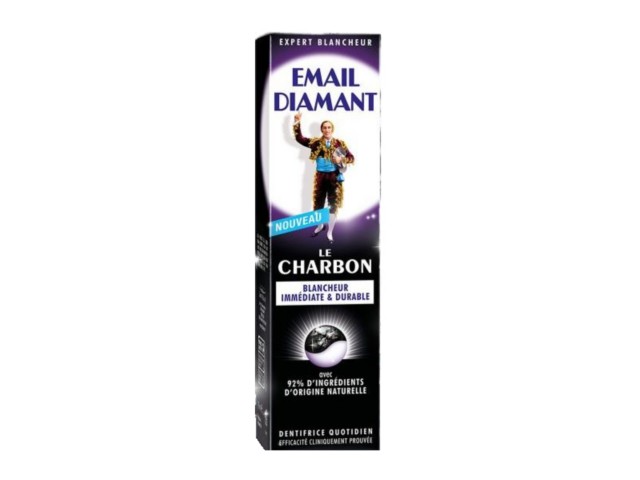 EMAIL DIAMANT CHARBON Wybielająca purpur.pasta z węglem drzewnym o sł.arom.mięty interakcje ulotka   75 ml