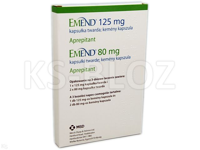 Emend interakcje ulotka kapsułki twarde 125 mg