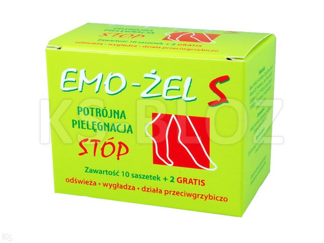 EMO Żel S potrójna piel.stóp interakcje ulotka  - 12 sasz.
