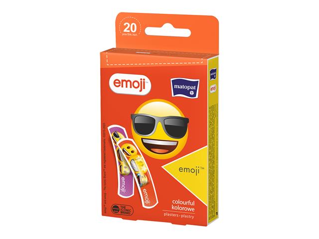 Emoji Zestaw plastrów niejałowe 19 x 76 mm interakcje ulotka plaster - 20 szt.