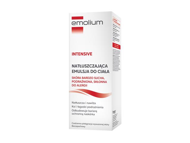 Emolium Intensive emul. do ciała natł. sk. b/sucha, podraż., skłonna do alergi specjalna interakcje ulotka emulsja 200 ml