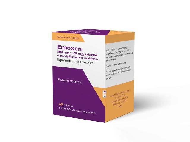 Emoxen interakcje ulotka tabletki o zmodyfikowanym uwalnianiu 500mg+20mg 60 tabl.