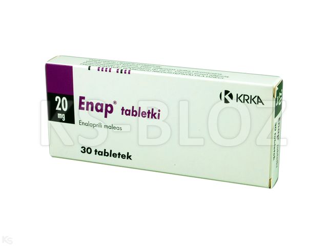 Enap interakcje ulotka tabletki 20 mg 30 tabl. (3 blist. po 10 tabl.)