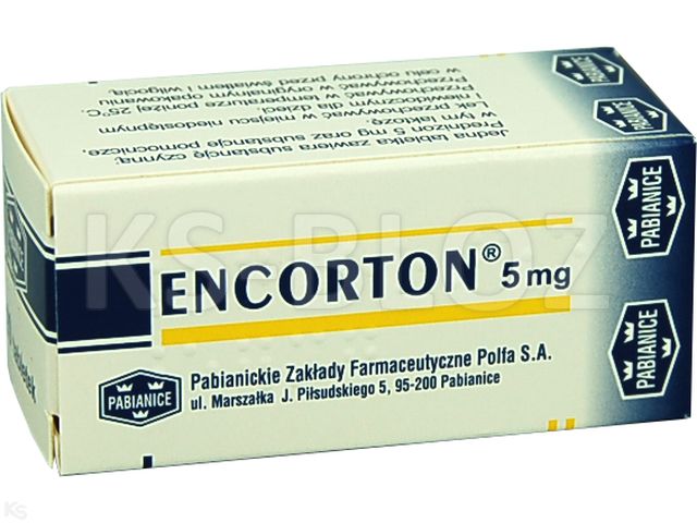 Encorton interakcje ulotka tabletki 5 mg 20 tabl.