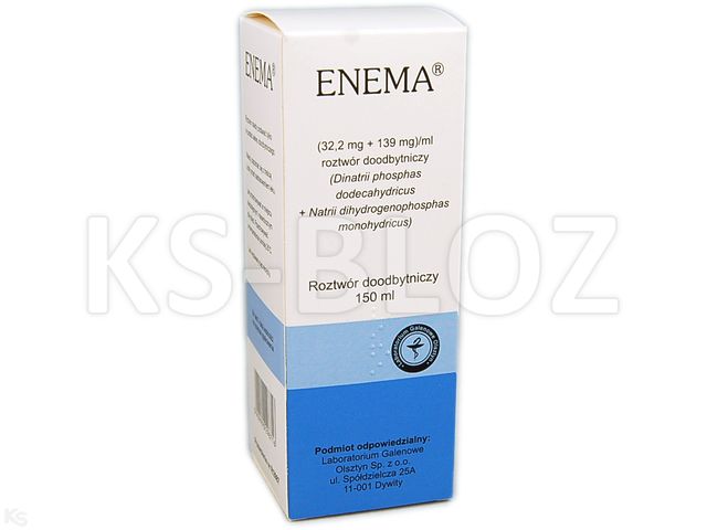 Enema interakcje ulotka roztwór doodbytniczy (139mg+32,2mg)/ml 150 ml