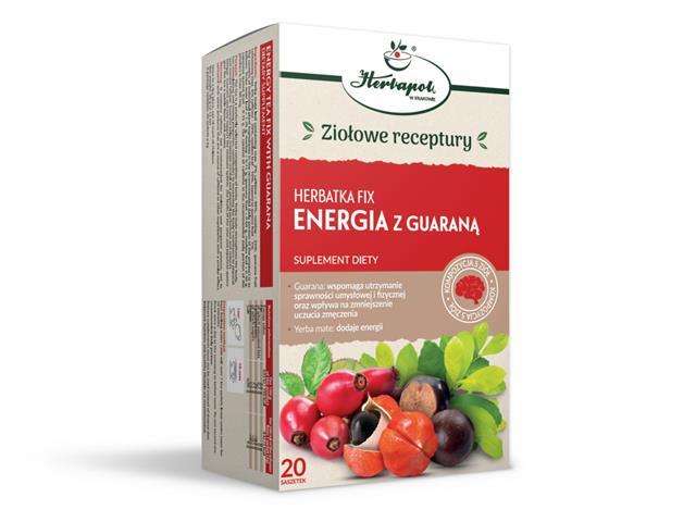 Energia Z Guaraną Fix Herbatka interakcje ulotka herbata  20 toreb.