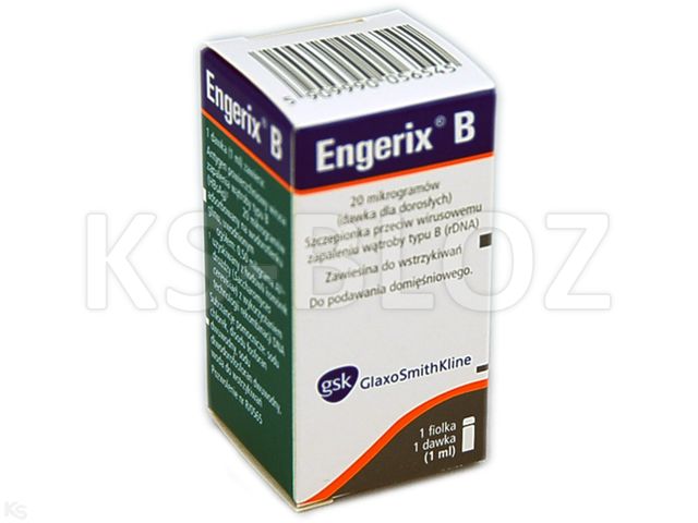 Engerix-B interakcje ulotka zawiesina do wstrzykiwań 20 mcg/ml 1 fiol. po 1 ml