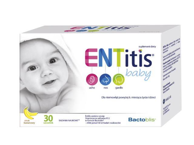 Entitis Baby smak bananowy interakcje ulotka proszek - 30 sasz.