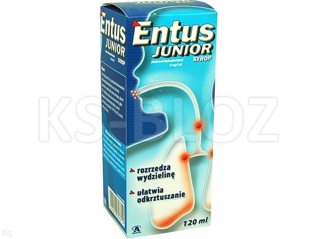 Entus Junior interakcje ulotka syrop 15 mg/5ml 120 ml