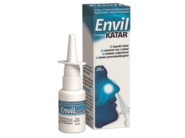 Envil Katar interakcje ulotka aerozol do nosa, roztwór (1,5mg+2,5mg)/ml 1 but. po 20 ml