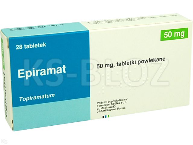 Epiramat interakcje ulotka tabletki powlekane 50 mg 28 tabl. | 2 blist.po 14 szt.