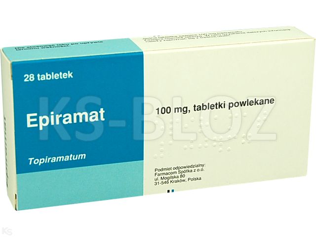 Epiramat interakcje ulotka tabletki powlekane 100 mg 28 tabl. | 2 blist.po 14 szt.