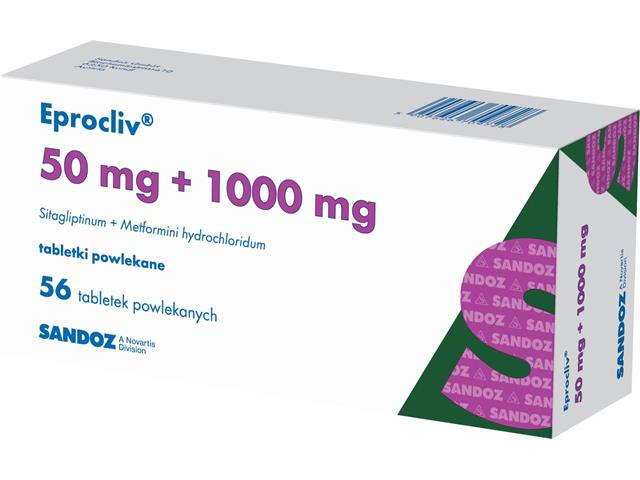 Eprocliv interakcje ulotka tabletki powlekane 50mg+1g 56 tabl.