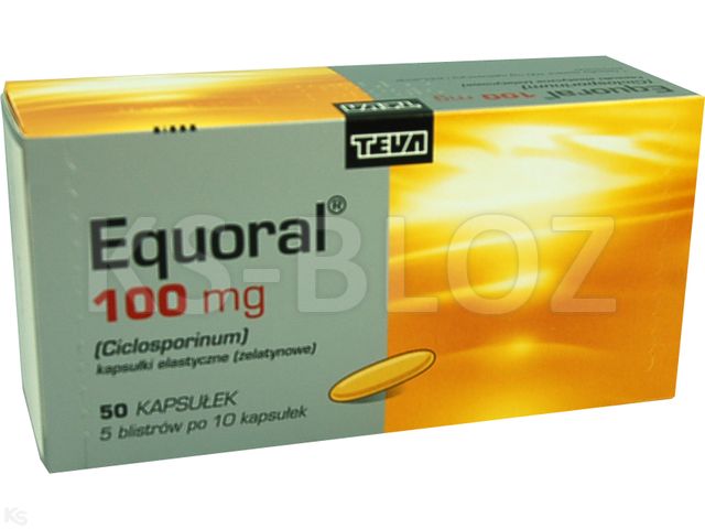 Equoral interakcje ulotka kapsułki elastyczne 100 mg 50 kaps. | 5 blist.po 10 kaps.