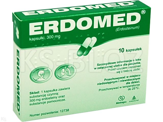 Erdomed interakcje ulotka kapsułki 300 mg 10 kaps.