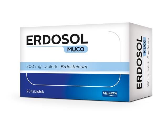 Erdosol Muco interakcje ulotka tabletki 300 mg 20 tabl.