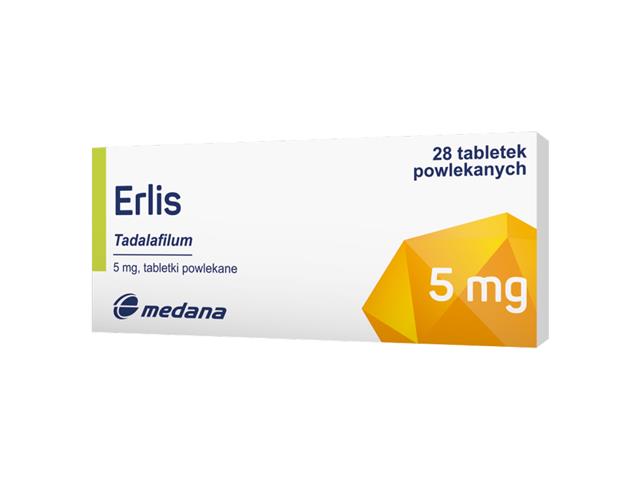 Erlis interakcje ulotka tabletki powlekane 5 mg 28 tabl.