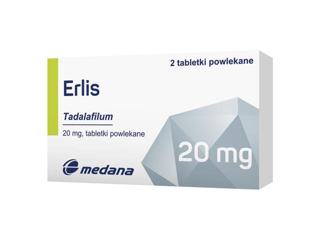 Erlis interakcje ulotka tabletki powlekane 20 mg 2 tabl.