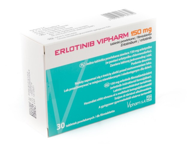 Erlotinib Vipharm interakcje ulotka tabletki powlekane 150 mg 30 tabl.