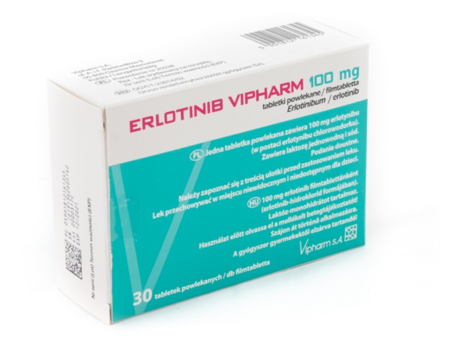 Erlotinib Vipharm interakcje ulotka tabletki powlekane 100 mg 30 tabl.