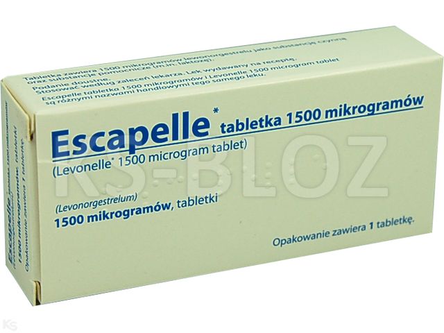 Escapelle 1500 mcg interakcje ulotka tabletki 1,5 mg 1 tabl.