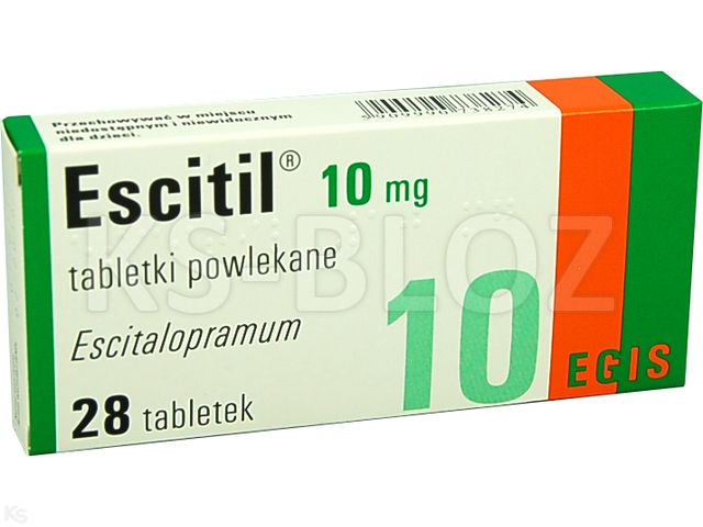 Escitil interakcje ulotka tabletki powlekane 10 mg 28 tabl. | 2 blist.po 14 szt.