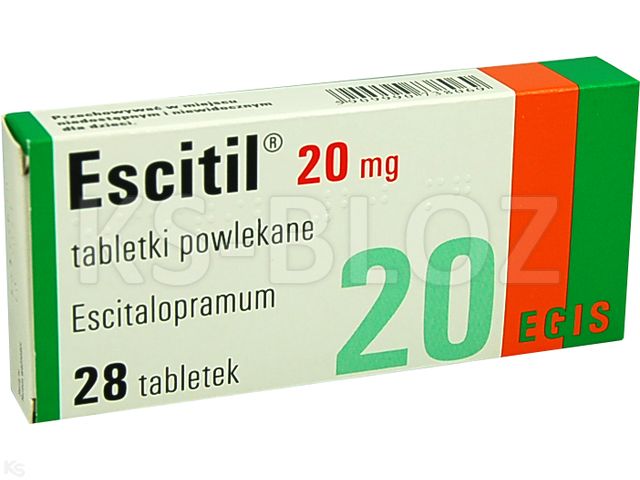 Escitil interakcje ulotka tabletki powlekane 20 mg 28 tabl. | 2 blist.po 14 szt.