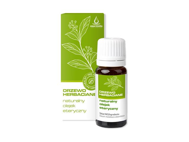 ESENTIALIS Naturalny Olejek eteryczny Drzewo Herbaciane interakcje ulotka   10 ml