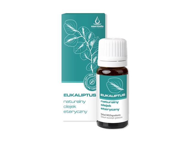 ESENTIALIS Naturalny Olejek eteryczny Eukaliptus interakcje ulotka   10 ml