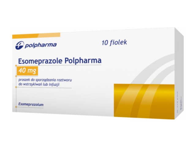 Esomeprazole Polpharma interakcje ulotka proszek do sporządzania roztworu do wstrzykiwań lub infuzji 40 mg 10 fiol.