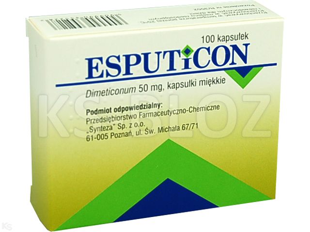 Esputicon interakcje ulotka kapsułki miękkie 50 mg 100 kaps. (blist.)