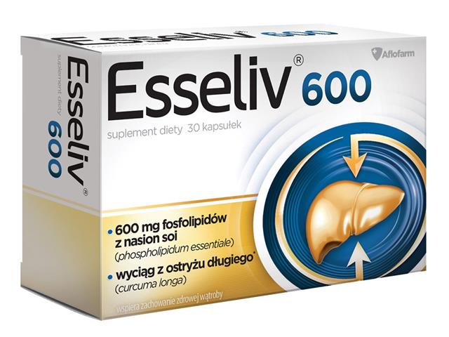 Esseliv 600 interakcje ulotka kapsułki  30 kaps.