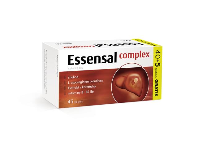 Essensal Complex interakcje ulotka tabletki  45 tabl.