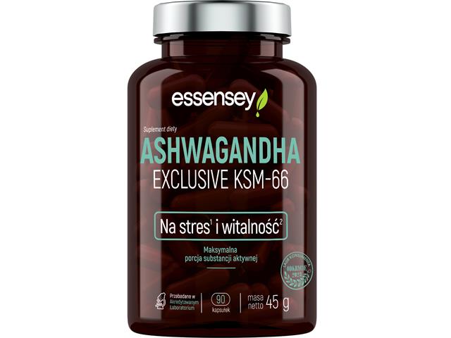 ESSENSEY Ashwaganda Exclusive KSM-66 interakcje ulotka kapsułki  90 kaps.