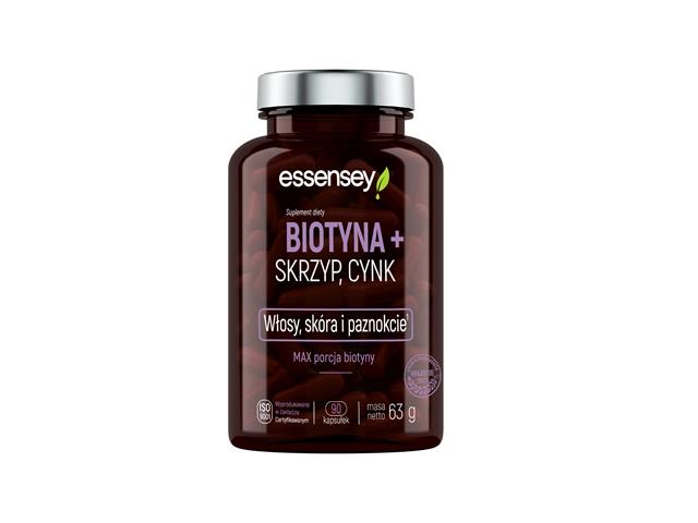 Essensey Biotyna + Skrzyp Cynk interakcje ulotka kapsułki - 90 kaps. (but.)