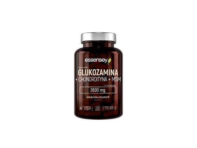 ESSENSEY Glukozamina + Chondroityna + MSM interakcje ulotka kapsułki - 120 kaps. (but.)