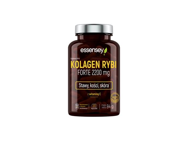 Essensey Kolagen Rybi Forte 2200 mg interakcje ulotka kapsułki - 120 kaps. (but.)