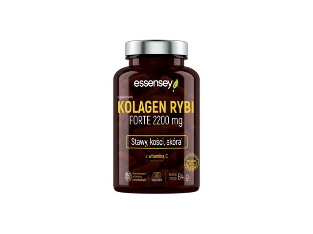 Essensey Kolagen Rybi Forte 2200 mg interakcje ulotka kapsułki  120 kaps.