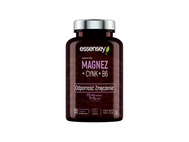 Essensey Magnez + Cynk + B6 interakcje ulotka kapsułki - 120 kaps.