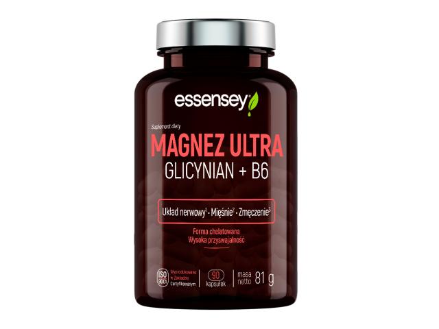 Essensey Magnez Ultra Glicynian + B6 interakcje ulotka kapsułki - 90 kaps.