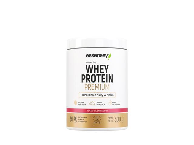 Essensey Whey Protein Premium o smaku truskawkowym interakcje ulotka proszek - 300 g