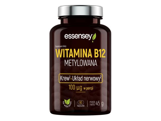 Essensey Witamina B12 Metylowana interakcje ulotka kapsułki - 90 kaps. (but.)