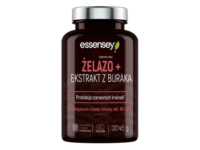 Essensey Żelazo + Ekstrakt z buraka interakcje ulotka kapsułki - 90 kaps. (but.)