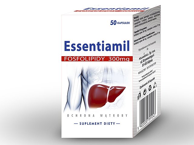 Essentiamil Fosfolipidy 300mg interakcje ulotka kapsułki - 50 kaps.