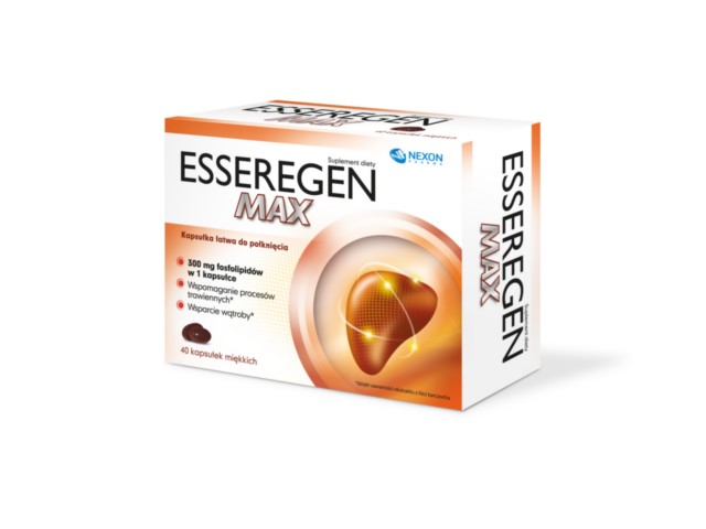 Esseregen Max interakcje ulotka kapsułki miękkie - 40 kaps.