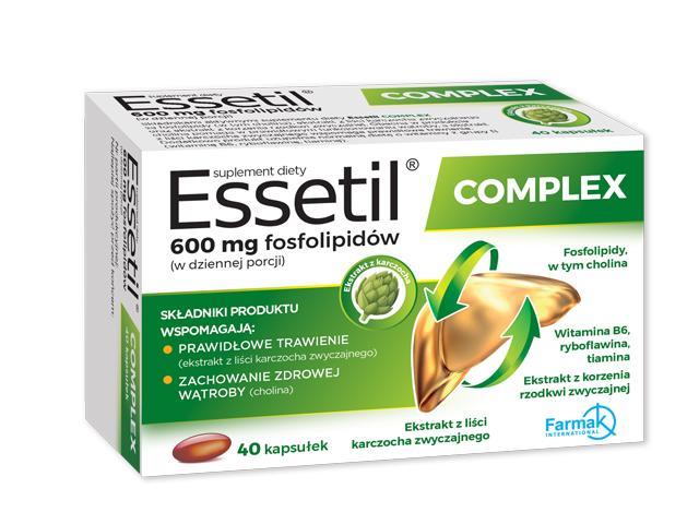 Essetil Complex interakcje ulotka kapsułki  40 kaps.
