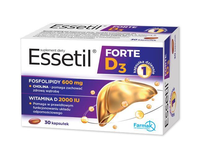 Essetil Forte D3 interakcje ulotka kapsułki  30 kaps.