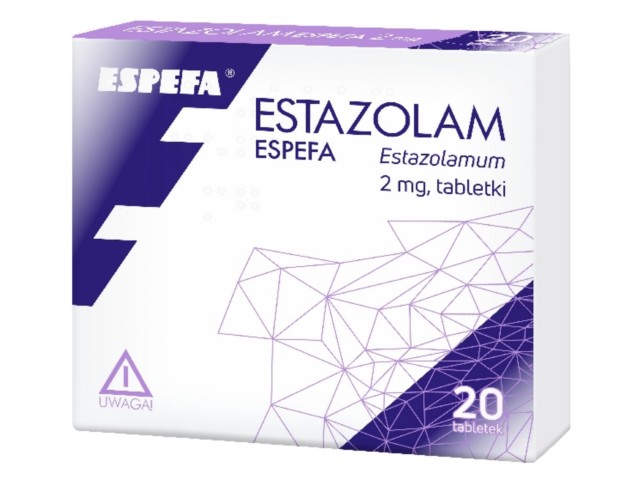 Estazolam Espefa interakcje ulotka tabletki 2 mg 20 tabl.