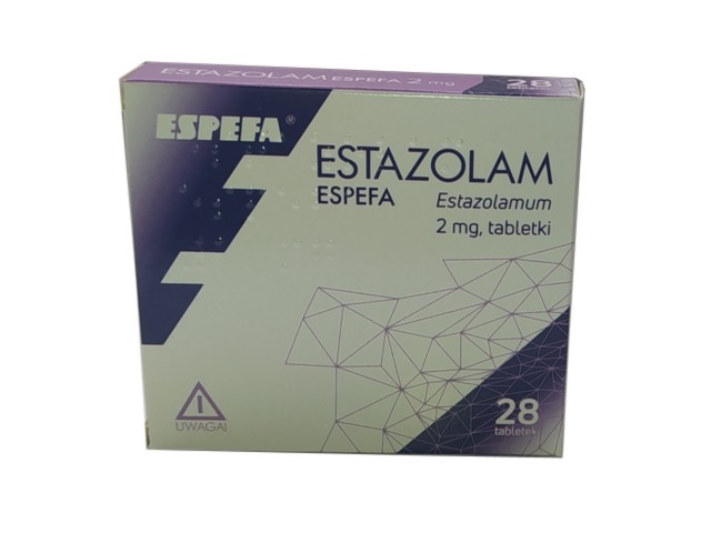 Estazolam Espefa interakcje ulotka tabletki 2 mg 28 tabl.